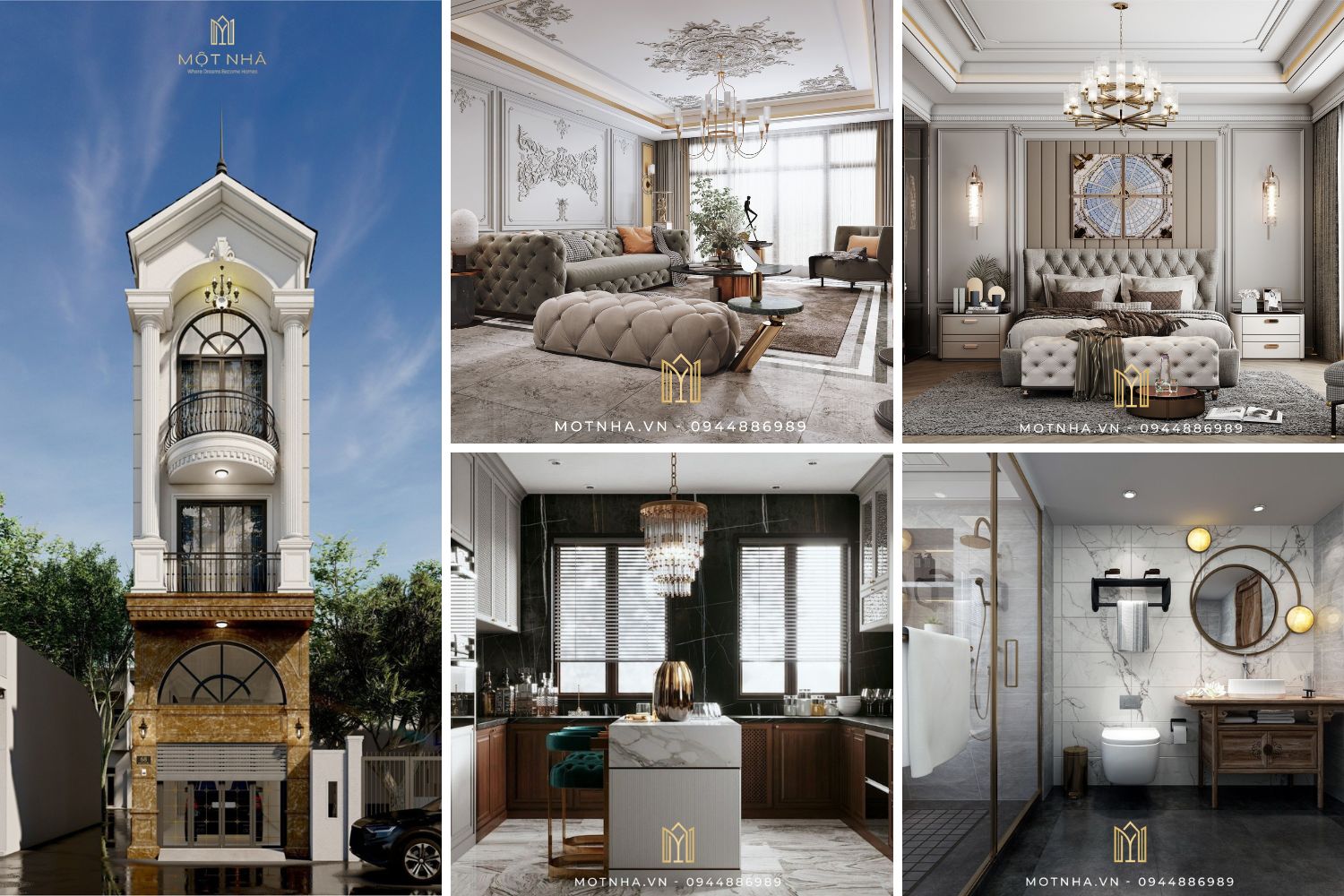 thiết kế nhà phố tại Sơn La theo phong cách cổ điển