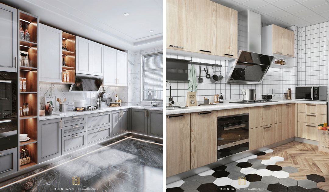 thiết kế nội thất phòng bếp tiện ích và hiện đại