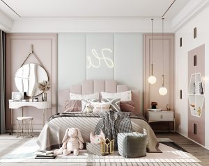 thiết kế phòng ngủ đẹp cho bé gái