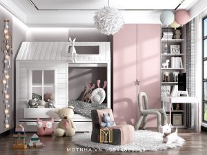 Thiết kế phòng ngủ đẹp cho bé gái