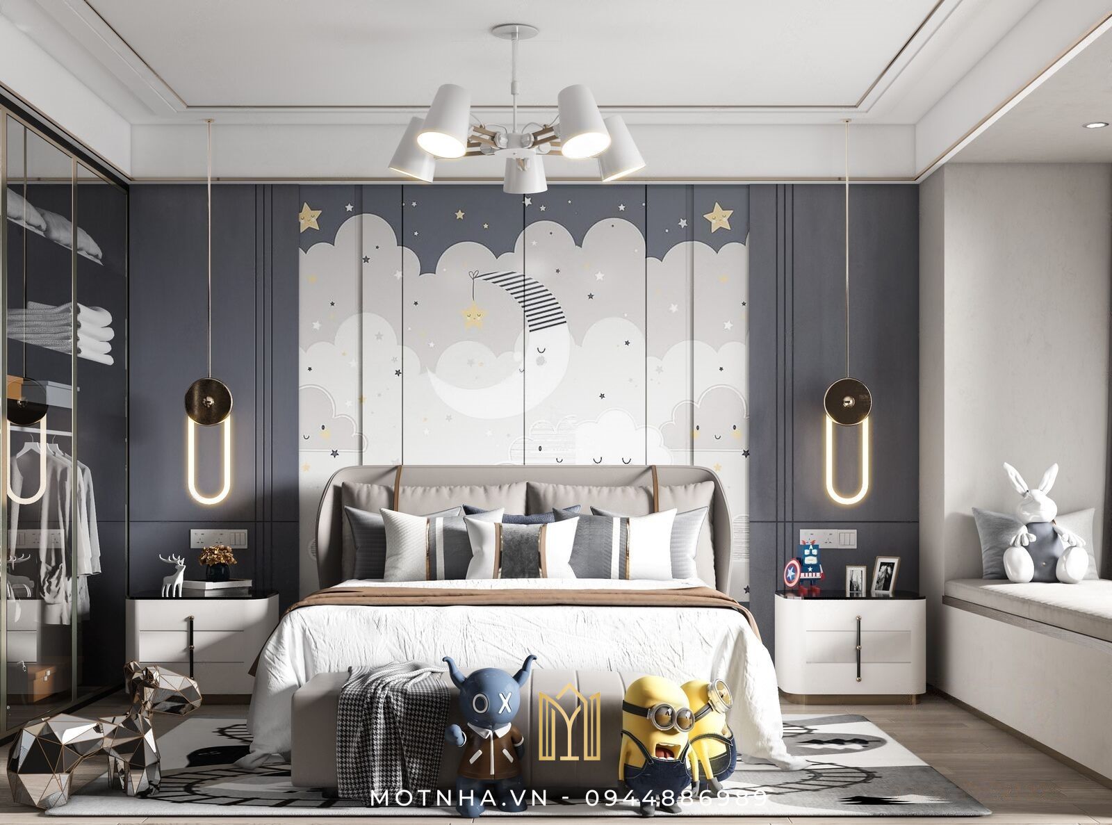 Thiết kế phòng ngủ bé trai