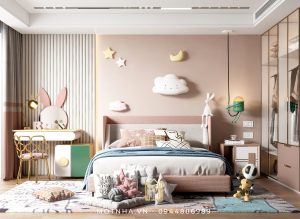 thiết kế phòng ngủ đẹp cho bé gái