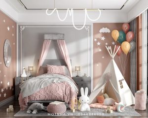 thiết kế phòng ngủ đẹp cho bé gái