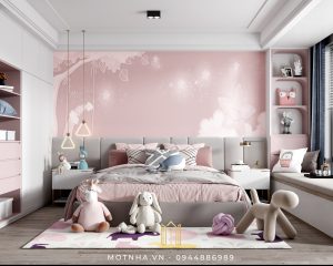 thiết kế phòng ngủ đẹp cho bé gái