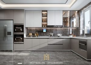 Mẫu tủ bếp hình chữ L