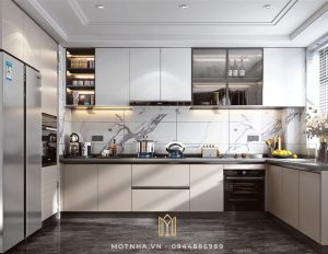 thiết kế bếp phong cách hiện đại