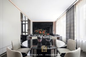 bếp và không gian sống