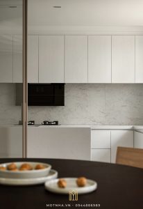thiết kế phòng bếp hiện đại phong cách tối giản
