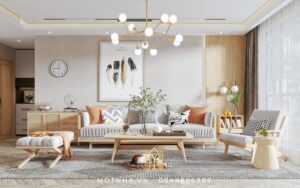Phòng khách phong cách Bắc Âu