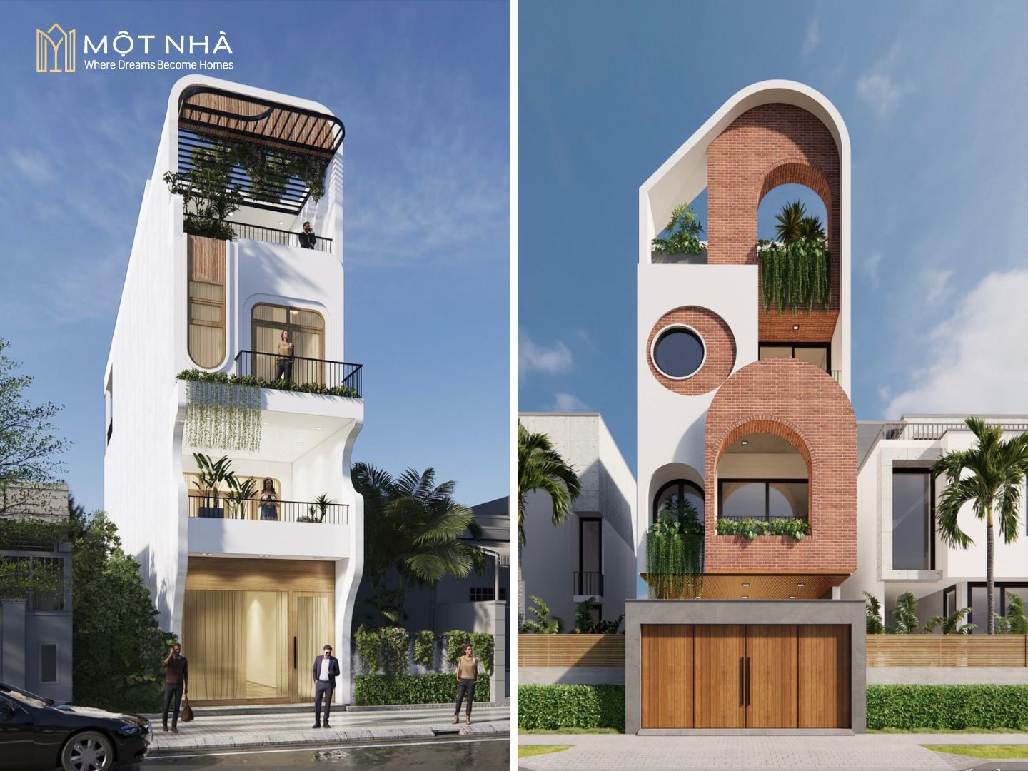 Mẫu thiết kế mặt tiền nhà phố 4 tầng số 2