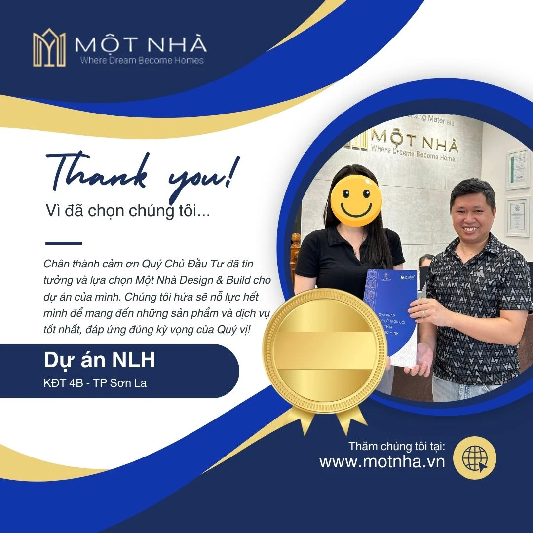 Chủ đầu tư dự án NLH ký hợp đồng xây nhà trọn gói cùng Một Nhà Design & Build