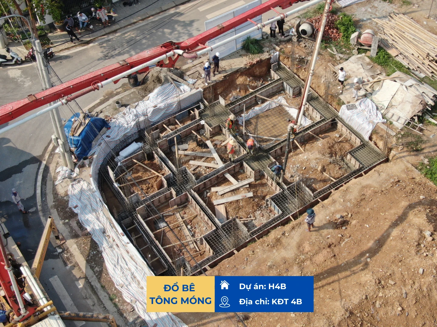 tiến độ dự án xây nhà trọn gói H4B