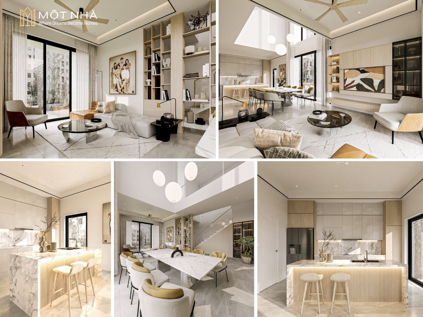 Thiết kế 3D không gian tầng 1