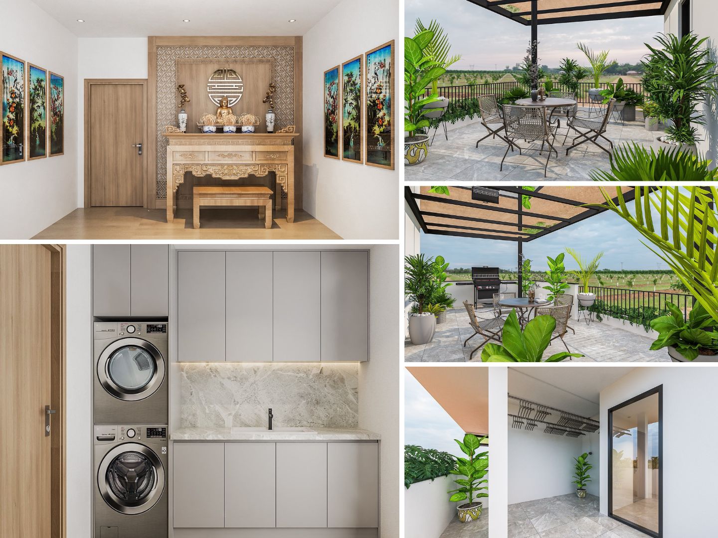 Thiết kế 3D không gian tầng 3