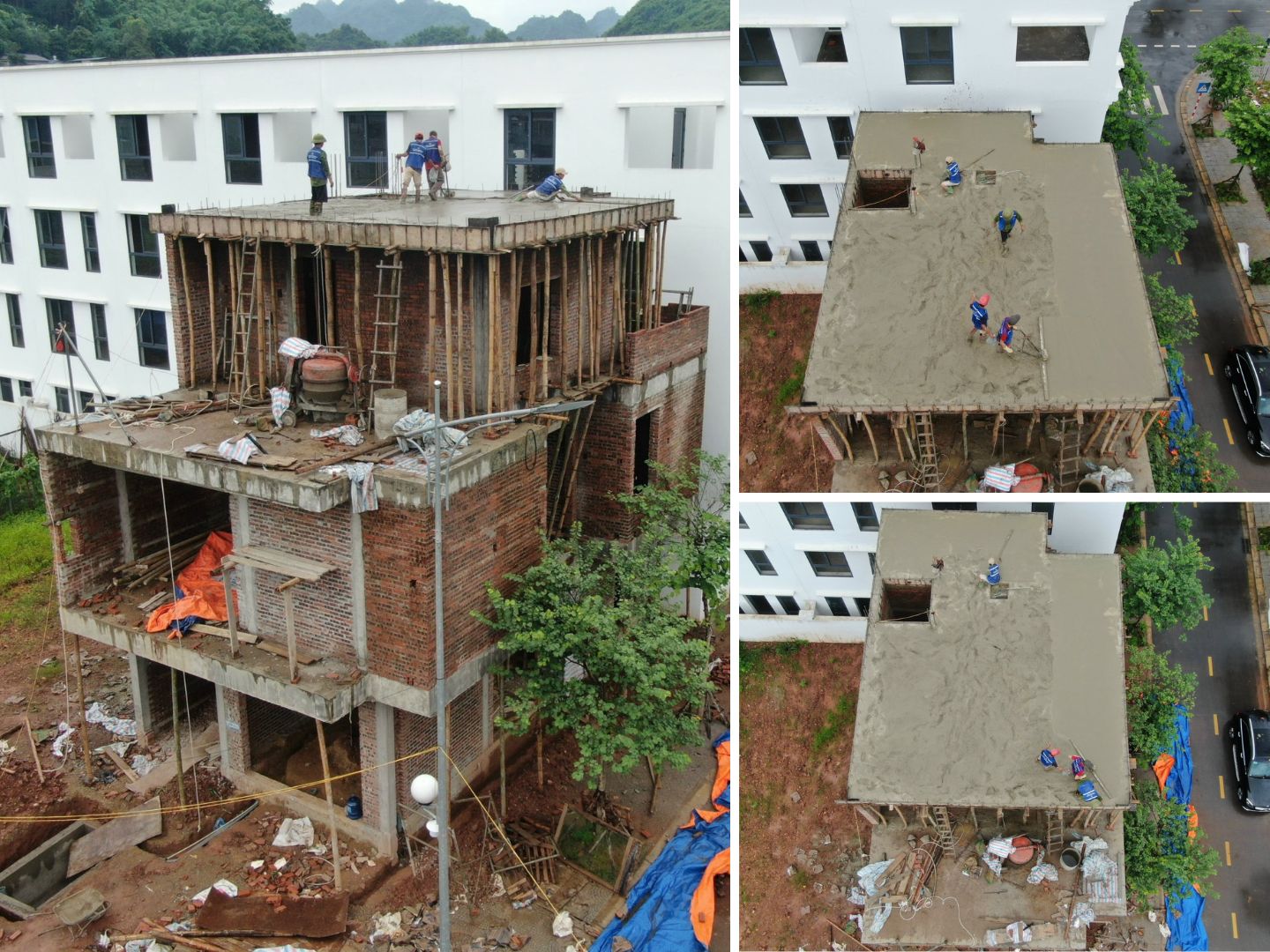Công tác đổ mái tầng 3