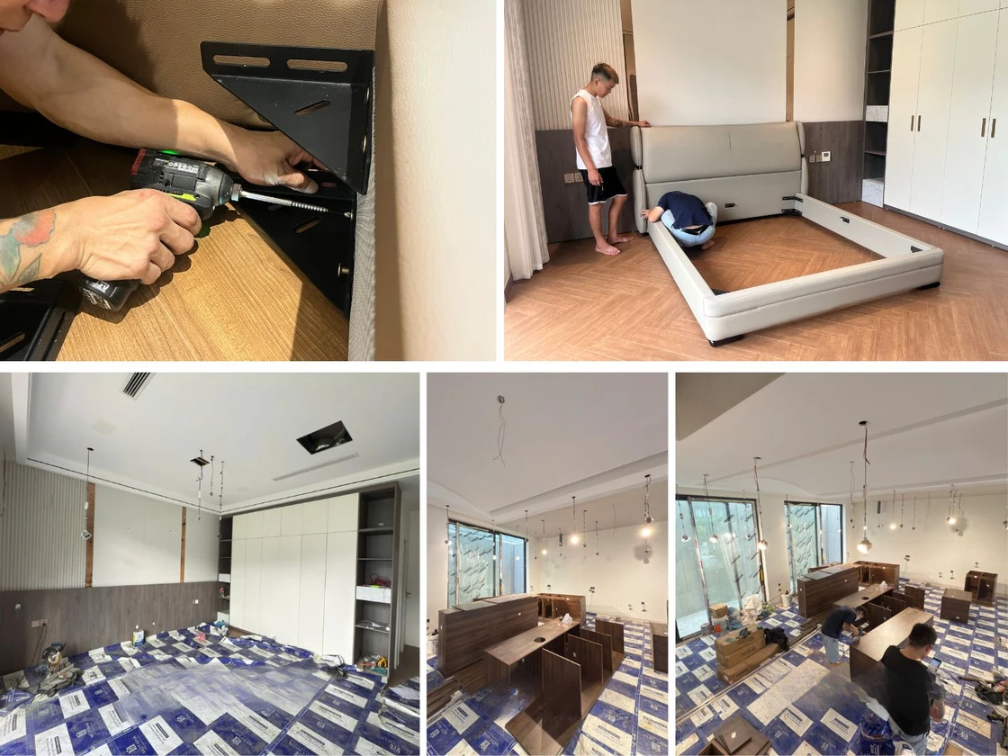 Dự án xây nhà trọn gói LHS tại KĐT Shinning City - Không gian sống hiện đại, đẳng cấp Công tác lắp đặt đồ nội thất rời và nội thất liền tường
