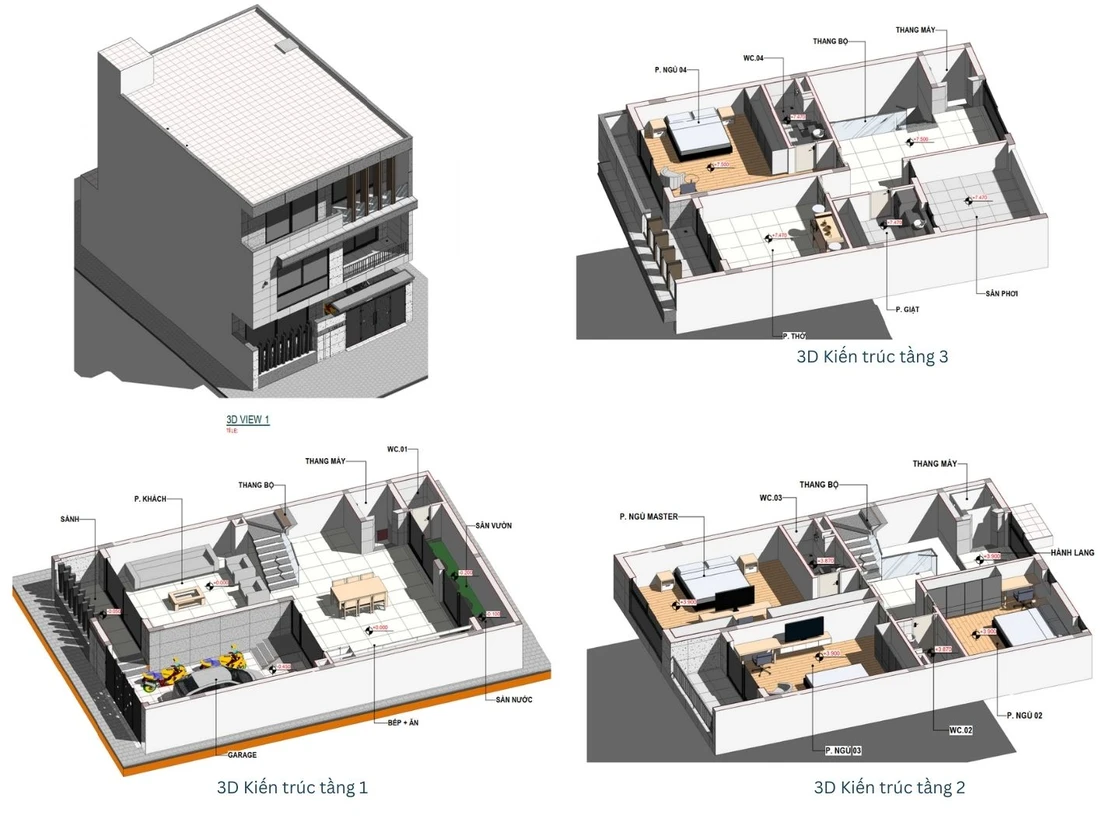 Dự án xây nhà trọn gói LHS tại KĐT Shinning City - Không gian sống hiện đại, đẳng cấp Tại Một Nhà Design & Build chúng tôi sử dụng công nghệ BIM trong thiết kế kiến trúc