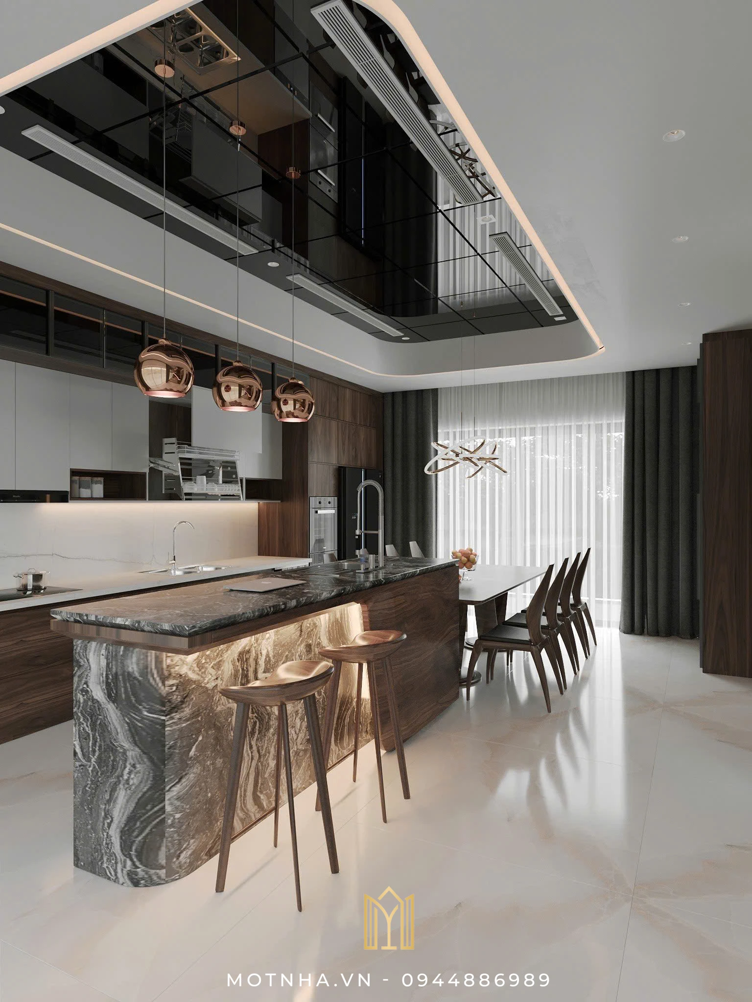 Dự án thiết kế nội thất biệt thự 08 tại KĐT Shining City - TP Sơn La Bếp không chỉ là nơi nấu ăn – mà còn là “trái tim” giữ lửa hạnh phúc gia đình.
