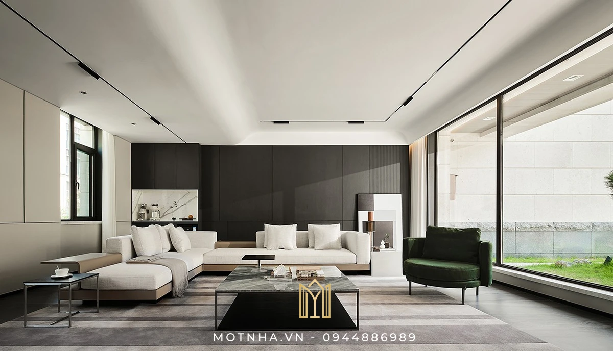 Thi công nội thất biệt thự hiện đại tập trung vào việc tối ưu hóa không gian và công năng