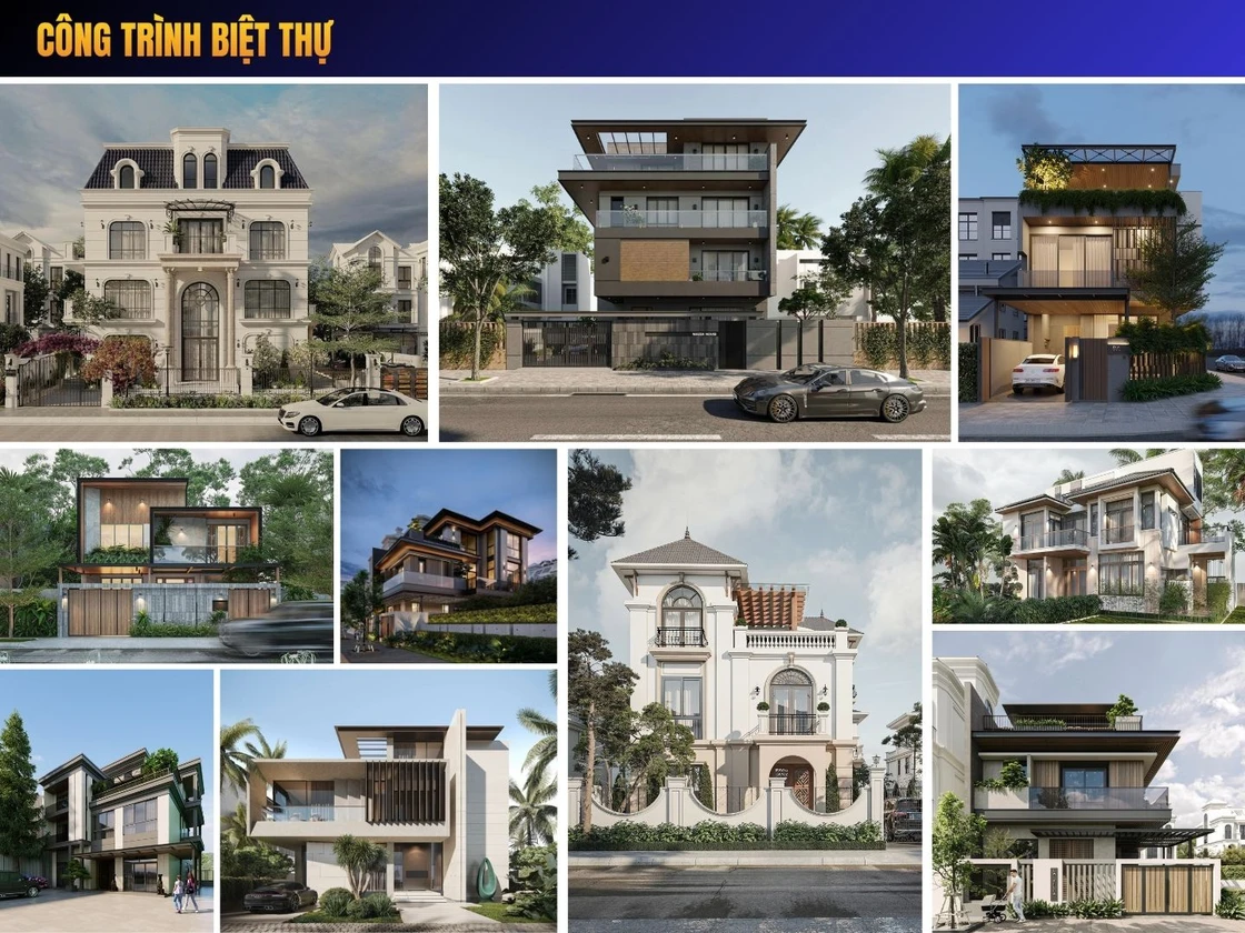 Các công trình thiết kế kiến trúc biệt thự tiêu biểu Một Nhà Design & Build thực hiện
