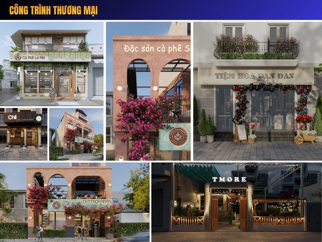 Các công trình thiết kế kiến trúc các công trình thương mại tiêu biểu Một Nhà Design & Build thực hiện