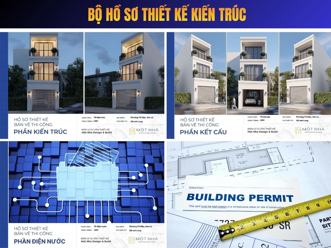 Bộ hồ sơ thiết kế kiến trúc hoàn thiện