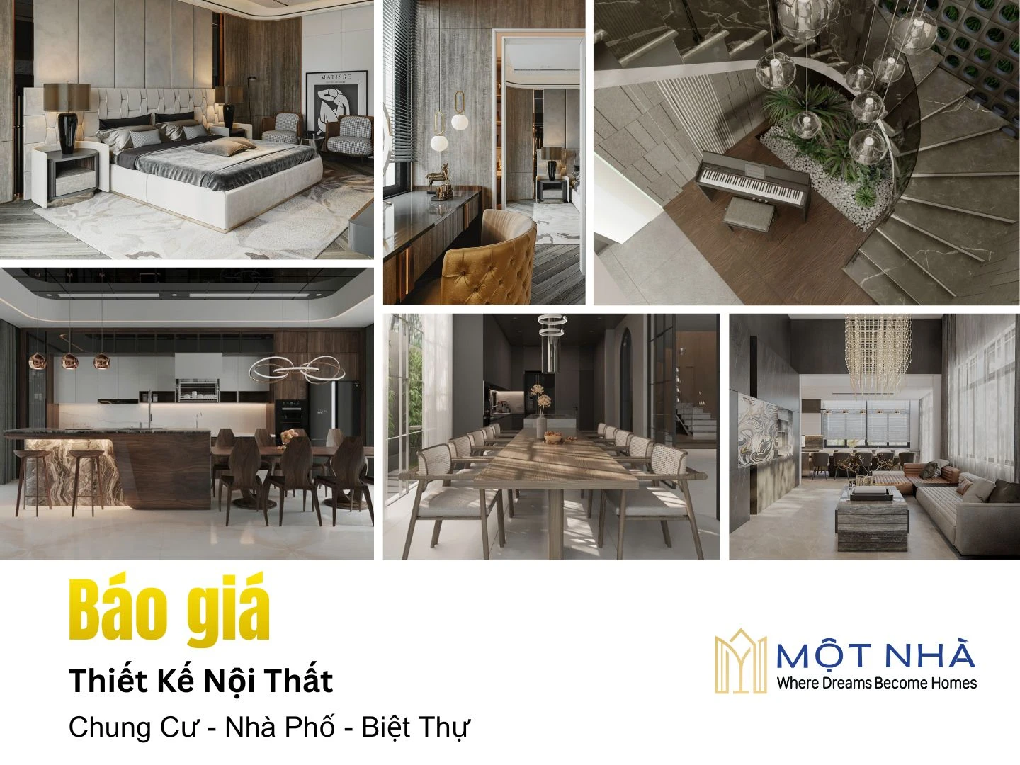 Báo giá thiết kế nội thất chung cư, nhà phố, biệt thự tại Sơn La