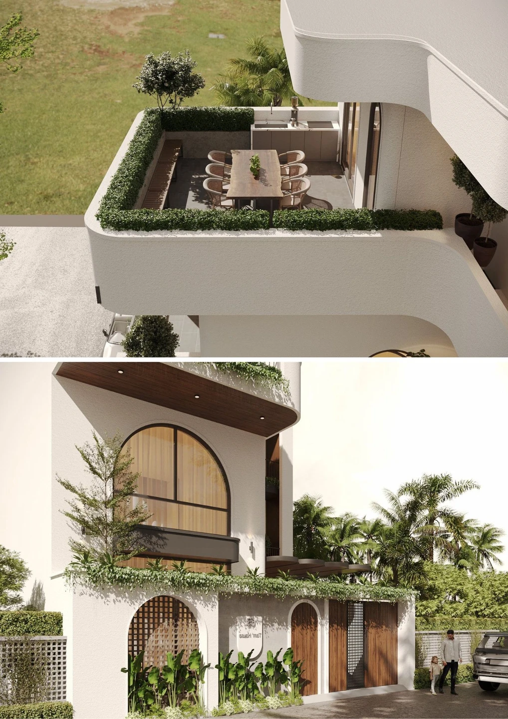 Kết hợp cây xanh tạo cảm giác gần gũi với thiên nhiên
