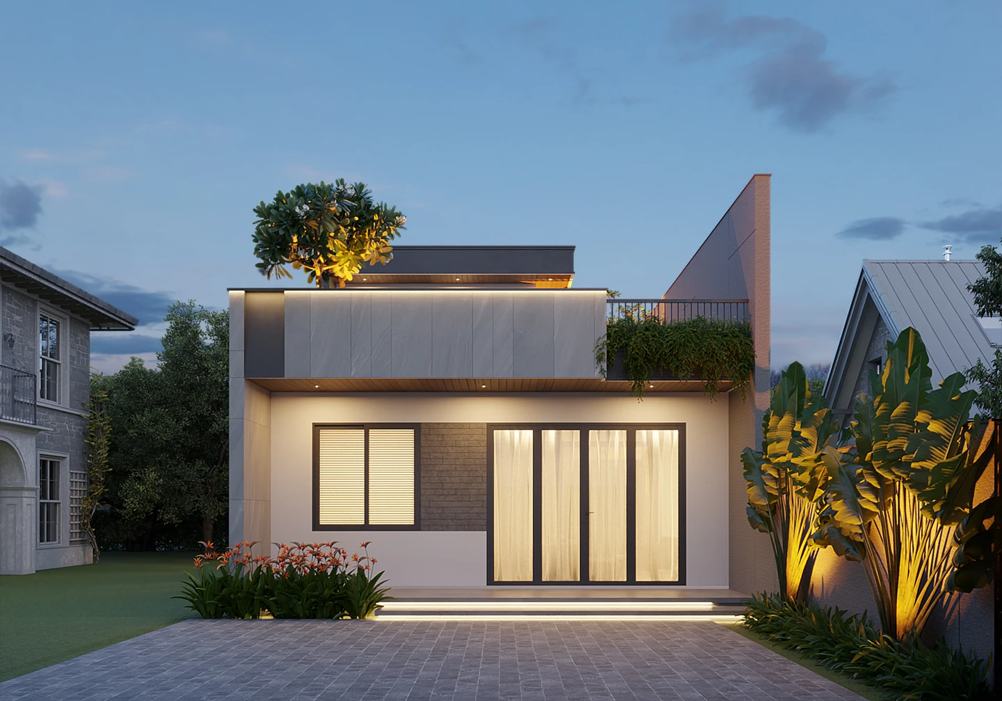 Mẫu thiết kế kiến trúc nhà phố 1 tầng của Một Nhà Design & Build
