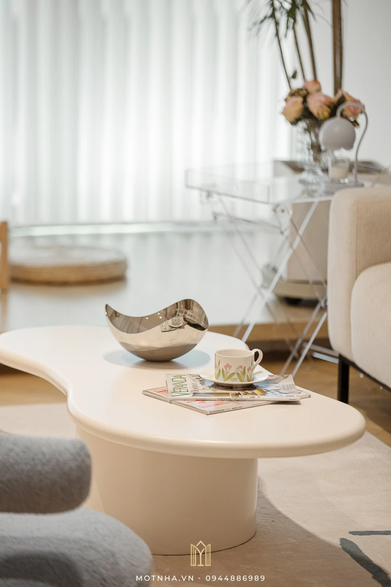 Thiết kế nội thất chung cư – Giải pháp nâng tầm không gian sống hiện đại Một Nhà Design & Build thiết kế phong cách Bắc Âu với tone màu trắng và nâu be làm chủ đạo