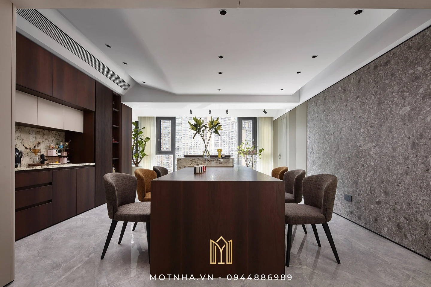 Thiết kế nội thất chung cư – Giải pháp nâng tầm không gian sống hiện đại Các khu vực được thiết kế liên thông mang lại cảm giác thoáng đãng