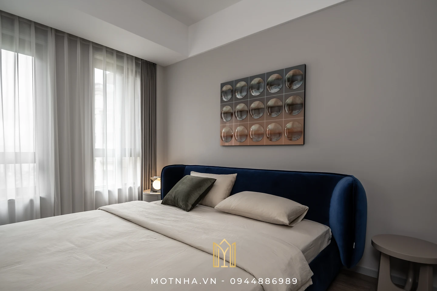 Thiết kế nội thất chung cư – Giải pháp nâng tầm không gian sống hiện đại Phòng ngủ phụ cũng được chủ nhà lựa chọn kỹ lưỡng