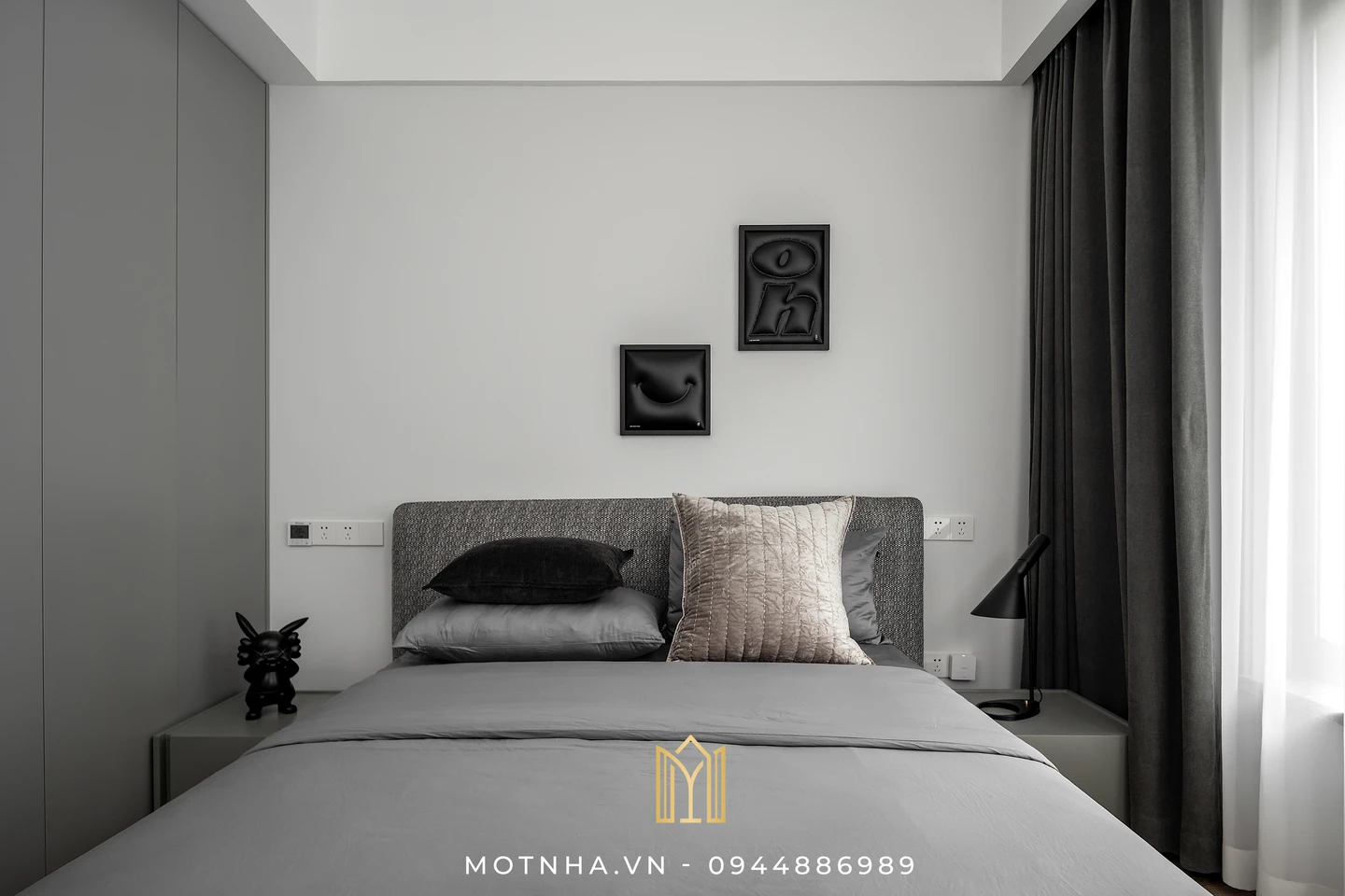 Thiết kế nội thất chung cư – Giải pháp nâng tầm không gian sống hiện đại Phòng ngủ phụ đơn giản, nhẹ nhàng
