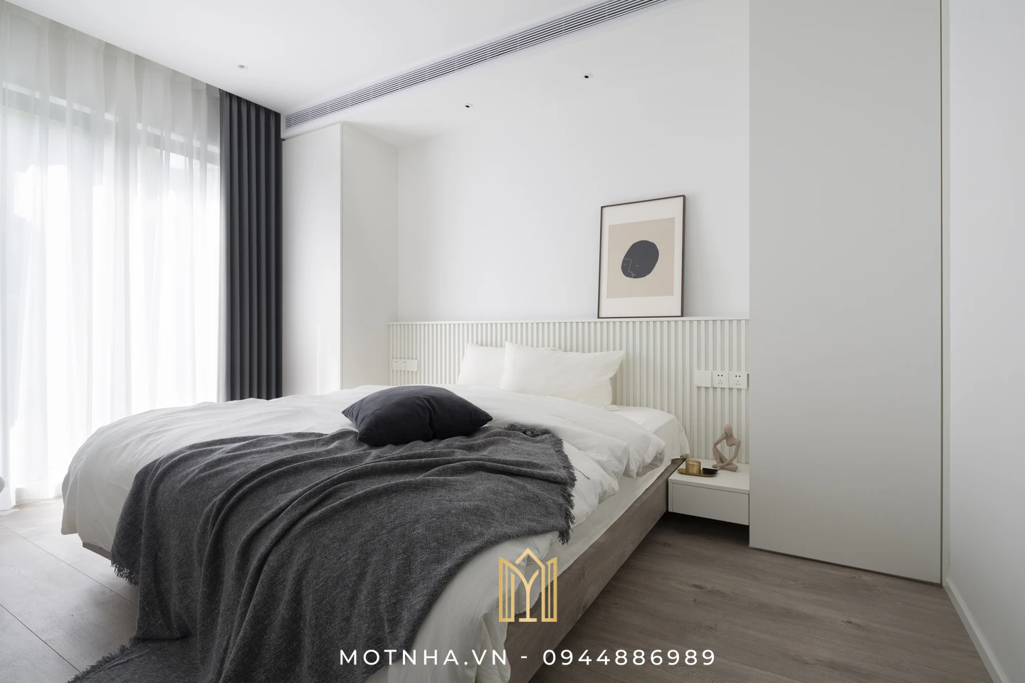Dịch vụ thiết kế nội thất nhà cấp 4 tại Sơn La – Tối ưu không gian sống đẹp, tiện nghi và tiết kiệm Không gian phòng ngủ ấm cùng mang lại cảm giác thư thái