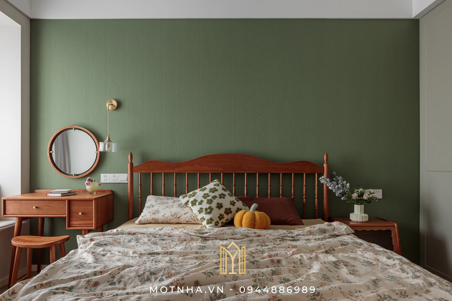 Dịch vụ thiết kế nội thất nhà cấp 4 tại Sơn La – Tối ưu không gian sống đẹp, tiện nghi và tiết kiệm Phòng ngủ tone xanh nhẹ nhàng, ấm cúng
