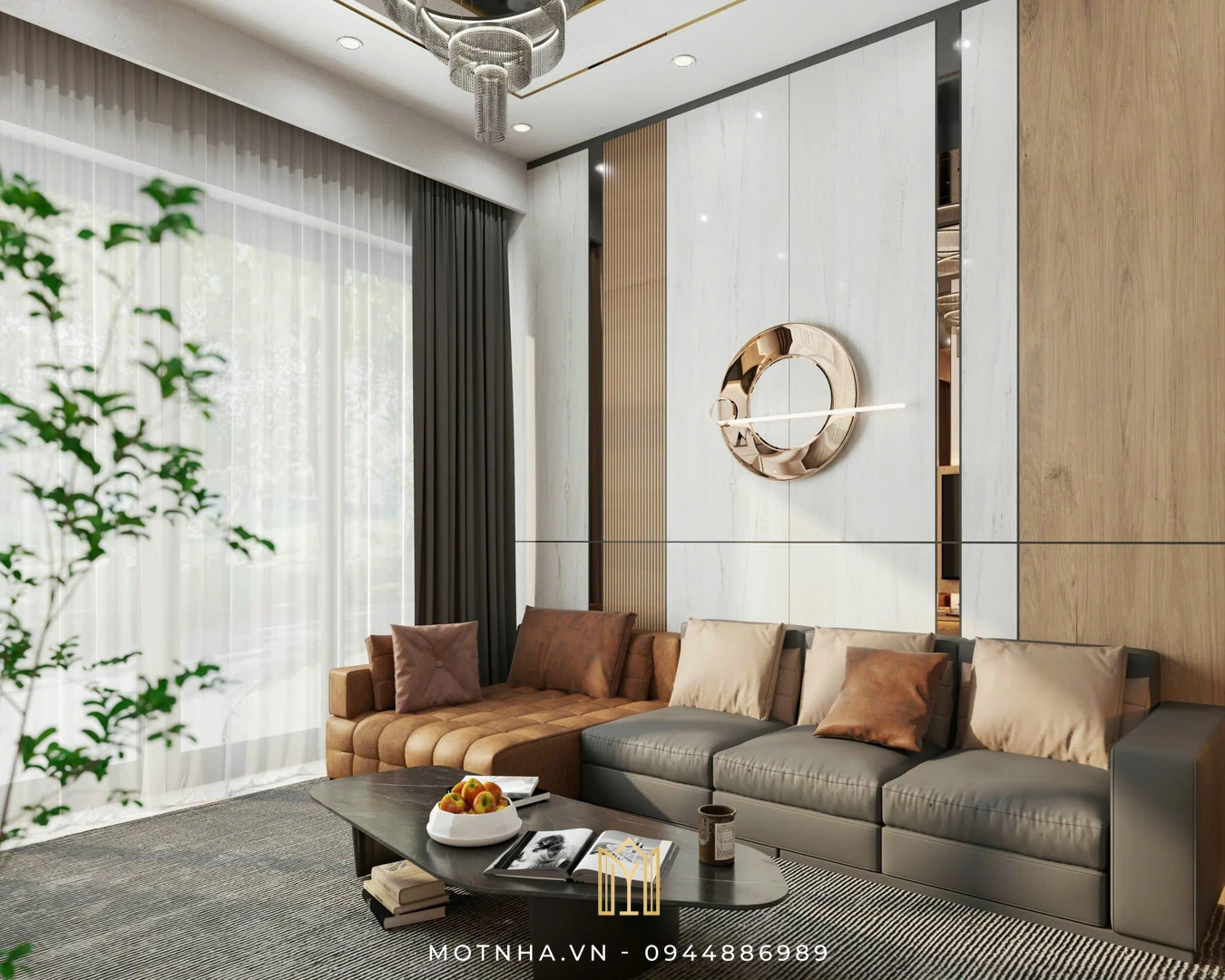 Dịch vụ thiết kế nội thất phòng khách đẹp, chuẩn phong thủy tại Sơn La cùng Một Nhà Design & Build Không gian phòng khách hiện đại, ấm áp và tinh giản – lý tưởng cho gia đình trẻ.