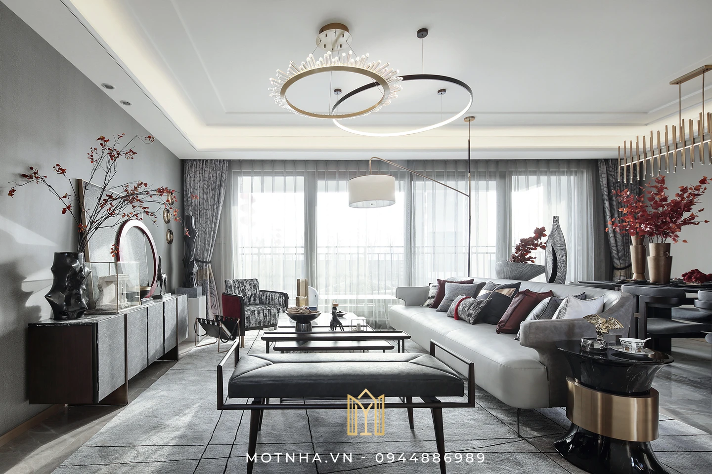Dịch vụ thiết kế nội thất phòng khách đẹp, chuẩn phong thủy tại Sơn La cùng Một Nhà Design & Build Nên tận dụng tối đa ánh sáng tự nhiên để tạo nên một tổng thể hài hòa