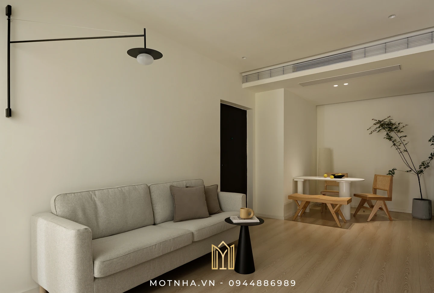 Dịch vụ thiết kế nội thất phòng khách đẹp, chuẩn phong thủy tại Sơn La cùng Một Nhà Design & Build Thiết kế tối giản giúp không gian trở nên thoáng đãng hơn