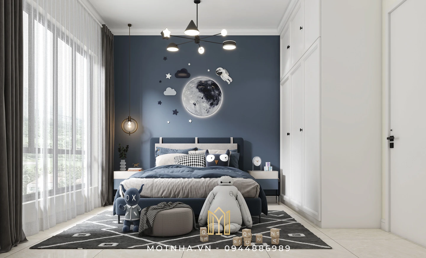 Dịch vụ thiết kế và thi công nội thất phòng ngủ chuyên nghiệp tại Sơn La cùng Một Nhà Design & Build Thiết kế và thi công nội thất phòng ngủ dành cho bé trai