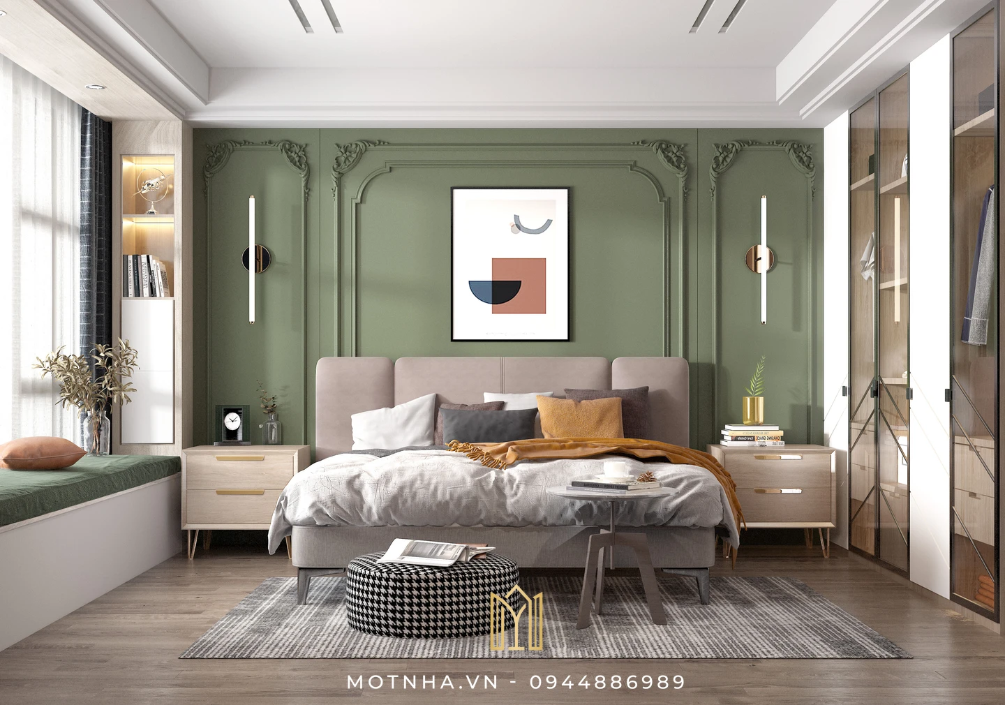 Dịch vụ thiết kế và thi công nội thất phòng ngủ chuyên nghiệp tại Sơn La cùng Một Nhà Design & Build Thiết kế và thi công nội thất phòng ngủ phong cách Bắc Âu
