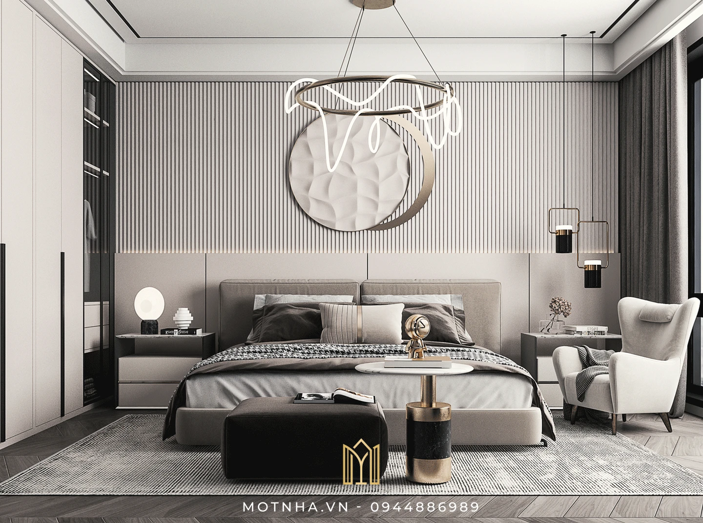 Dịch vụ thiết kế và thi công nội thất phòng ngủ chuyên nghiệp tại Sơn La cùng Một Nhà Design & Build Không gian tinh tế, sang trọng đầy đủ tiện nghi