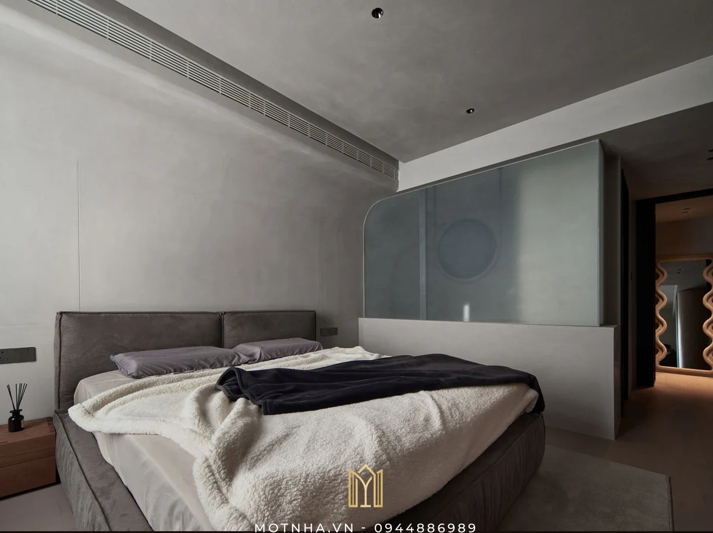 Dịch vụ thiết kế và thi công nội thất phòng ngủ chuyên nghiệp tại Sơn La cùng Một Nhà Design & Build Sử dụng các tone màu trung tính để mang lại cảm giác thoải mái