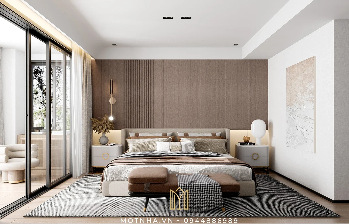 Dịch vụ thiết kế và thi công nội thất phòng ngủ chuyên nghiệp tại Sơn La cùng Một Nhà Design & Build Thiết kế và thi công nội thất phòng ngủ ông bà