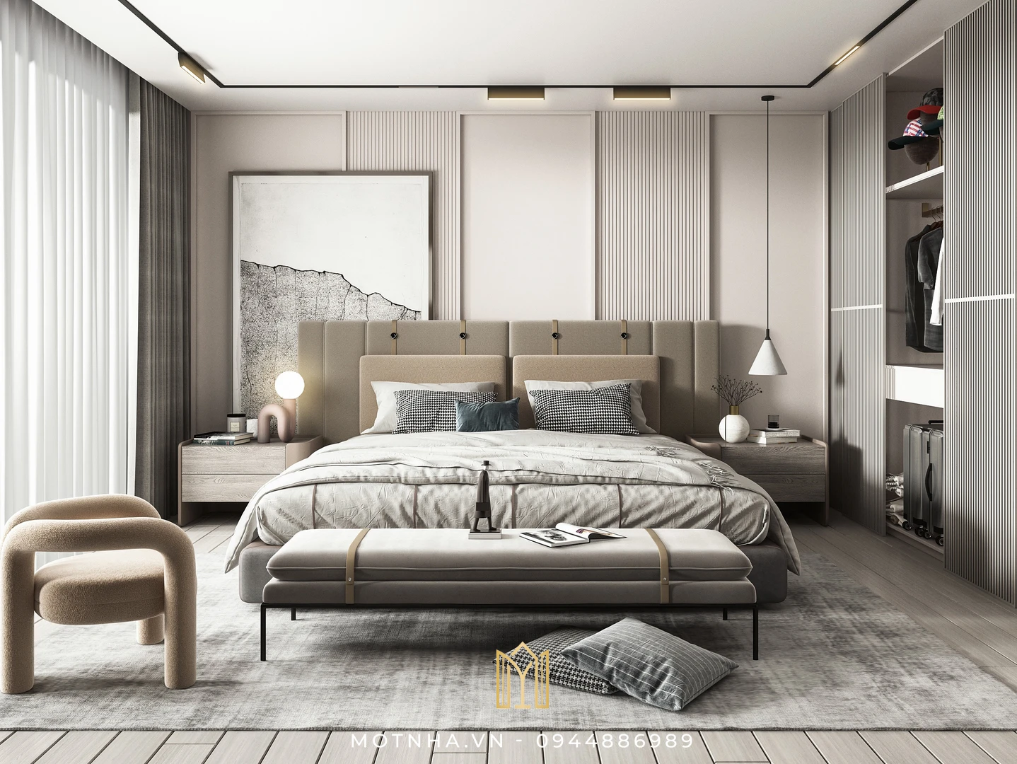 Dịch vụ thiết kế và thi công nội thất phòng ngủ chuyên nghiệp tại Sơn La cùng Một Nhà Design & Build Sử dụng chất liệu an toàn cho sức khỏe