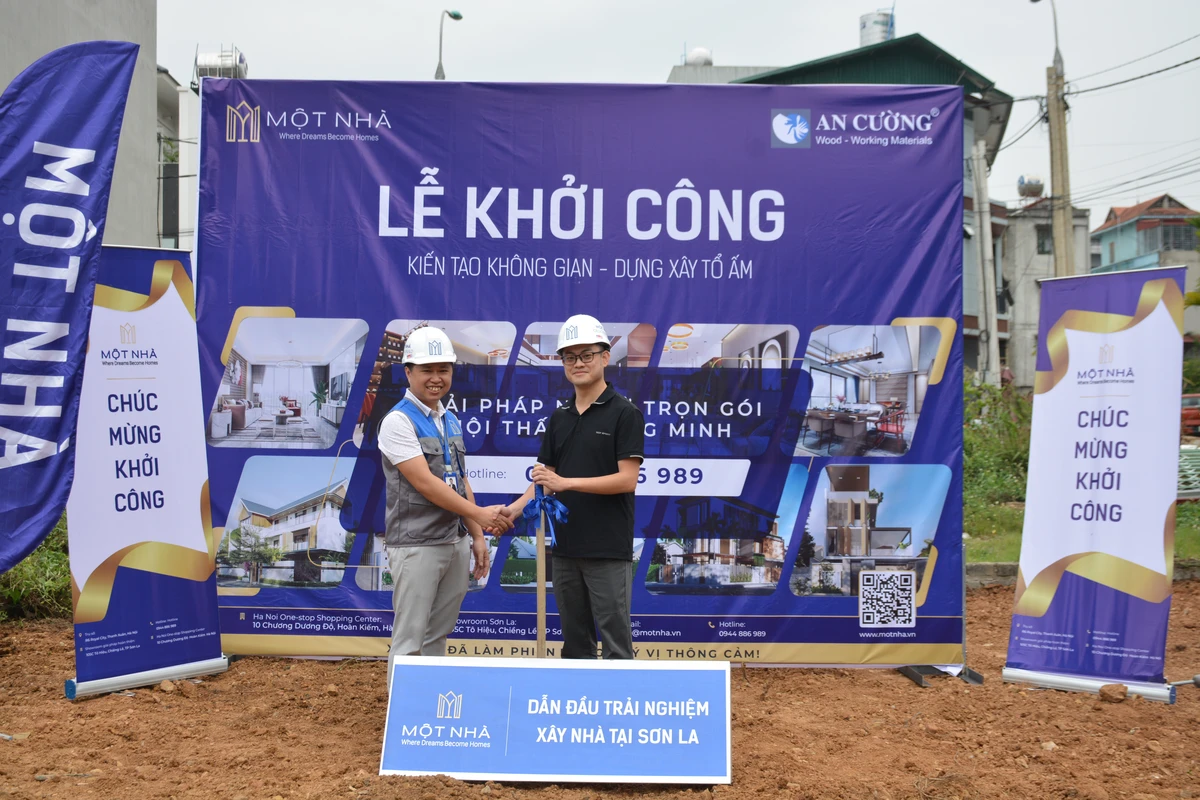 Một Nhà Design & Build khởi công dự án nhà phố H4B: Bước đầu kiến tạo tổ ấm tiện nghi tại KĐT 4B, Sơn La Một Nhà Design & Build cam kết đồng hành và mang đến sự an tâm cho CĐT