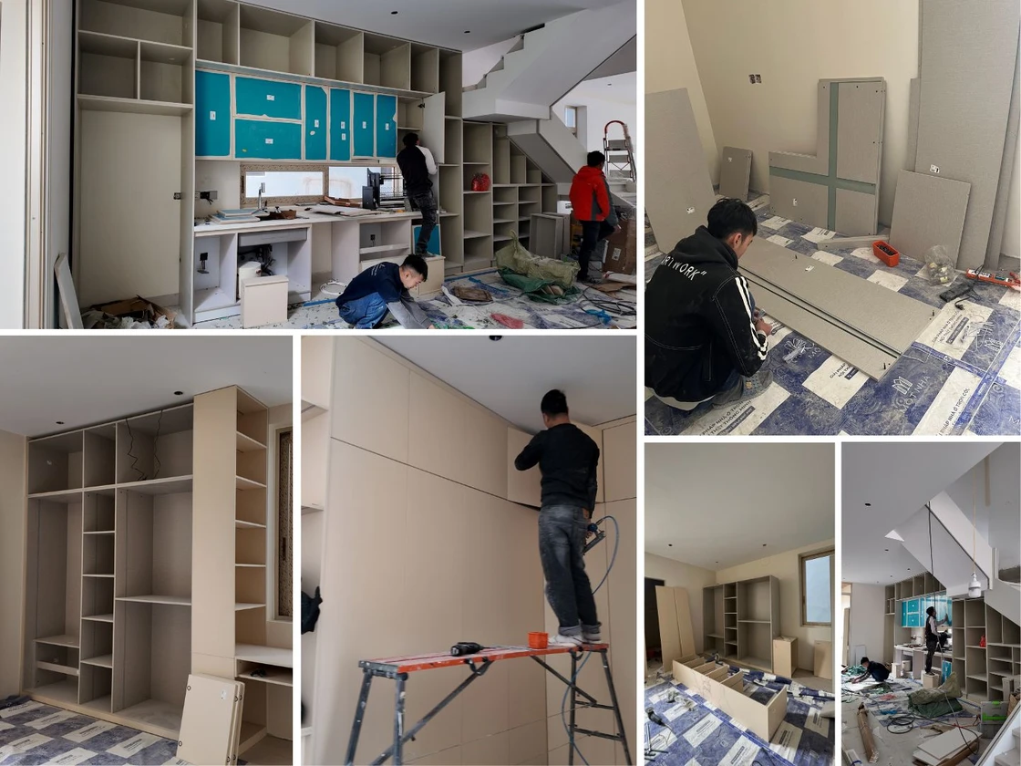 Hành trình hoàn thiện nhà phố LAH tại KĐT An Phú Sơn La – Từ nhà máy sản xuất nội thất Một Nhà Factory đến không gian sống mơ ước Quy trình lắp đặt diễn ra một cách chính xác và tỉ mỉ