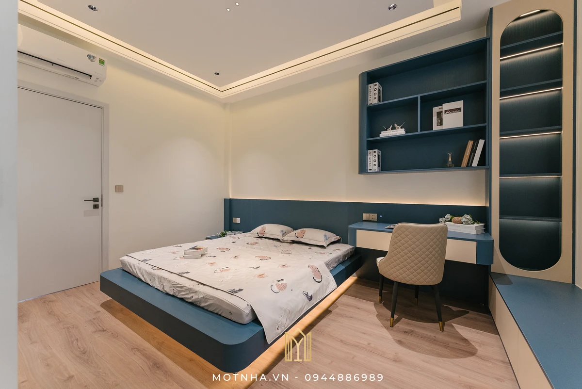 Hành trình hoàn thiện nhà phố LAH tại KĐT An Phú Sơn La – Từ nhà máy sản xuất nội thất Một Nhà Factory đến không gian sống mơ ước Không gian phòng ngủ bé trai