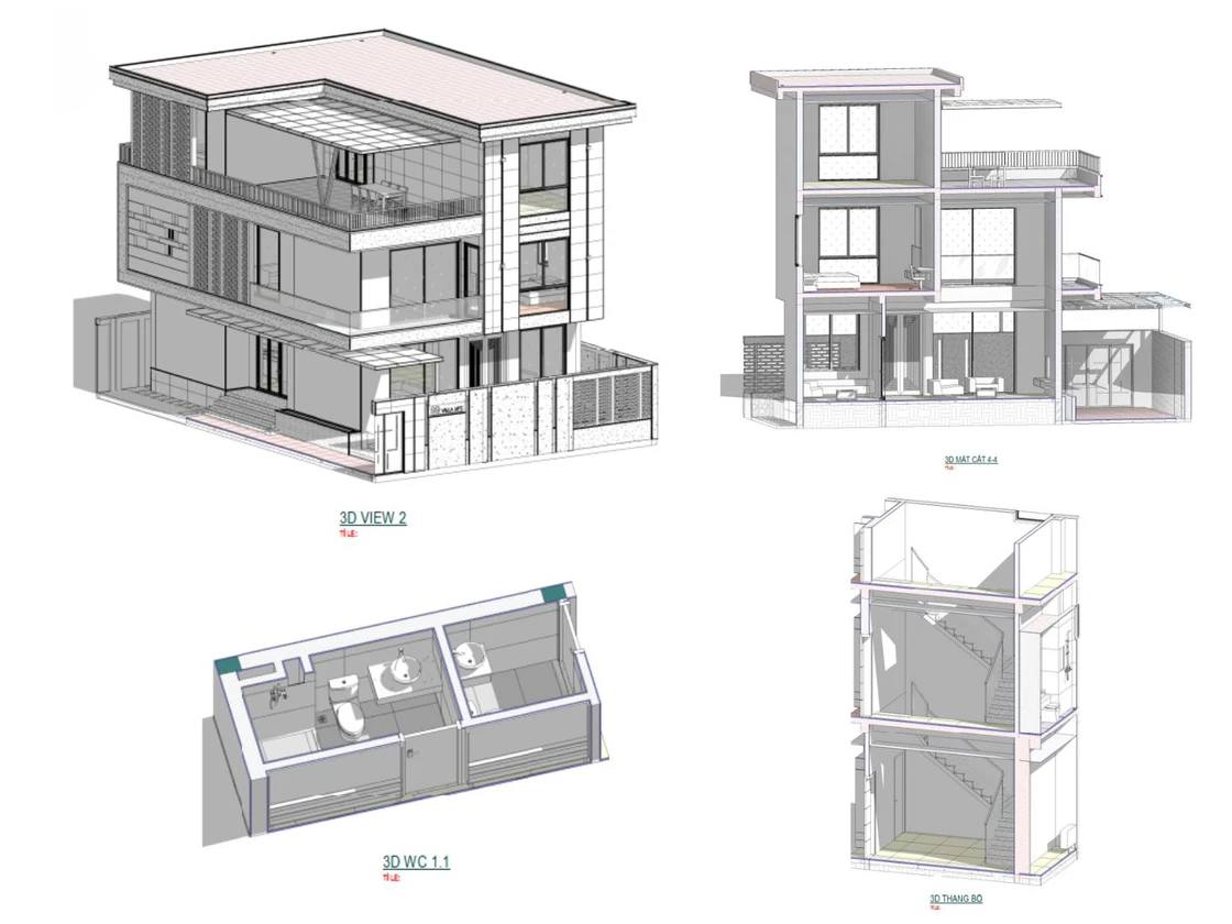 Dự án thiết kế villa phố 3 tầng NPZ – Kiến trúc hiện đại cho cuộc sống thượng lưu tại Sơn La Một Nhà luôn ứng dụng công nghệ hiện đại trong thiết kế giúp CĐT có thể dễ dàng kiểm soát dự án của mình