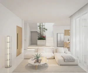 Thiết kế 3D nội thất không gian phòng khách